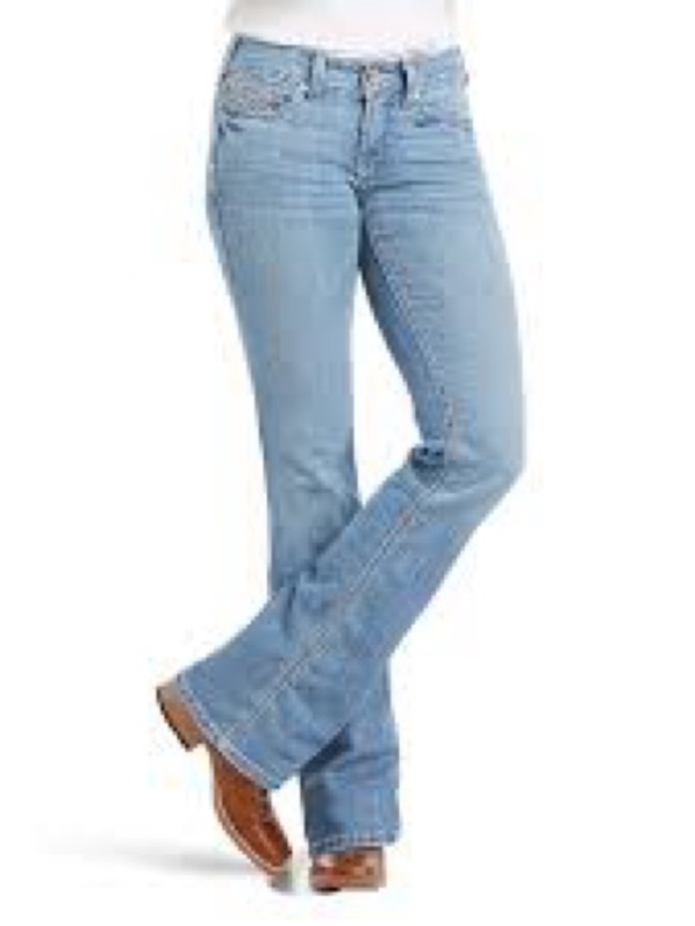 Ariat R.E.A.L. Mid Rise Boot Cut Jeans Light Wash Women’s 33R